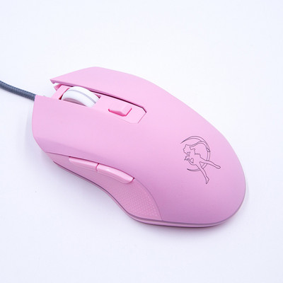 Mouse de computer roz Mouse de joc cu iluminare din spate colorat Mouse optic cu fir Moda Sailor Moon Mouse Fată Femei Mouse tăcut 2400 DPI