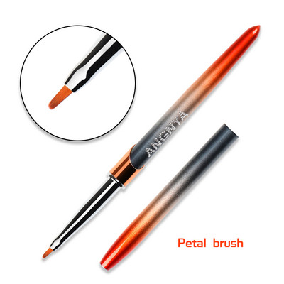 ANGNYA Nail Art Pudră lichidă acrilice sculptură UV Gel extensie perie de pictură Gradient mâner căptușeală desen Pen Instrumente de manichiură