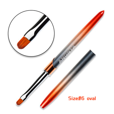 ANGNYA Nail Art Pudră lichidă acrilice sculptură UV Gel extensie perie de pictură Gradient mâner căptușeală desen Pen Instrumente de manichiură