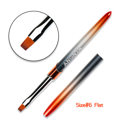 ANGNYA Nail Art Pudră lichidă acrilice sculptură UV Gel extensie perie de pictură Gradient mâner căptușeală desen Pen Instrumente de manichiură