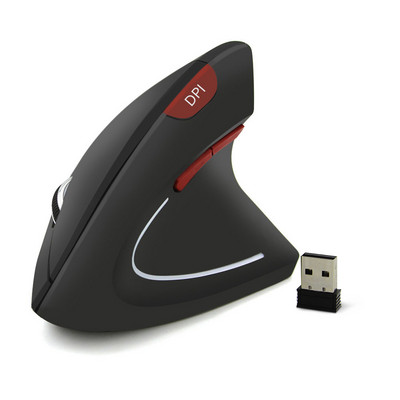 Mouse vertical fără fir CHYI Mouse ergonomic pentru jocuri pentru computer 800/1200/1600DPI Mouse optic USB pentru jocuri cu set de mouse pad pentru computer