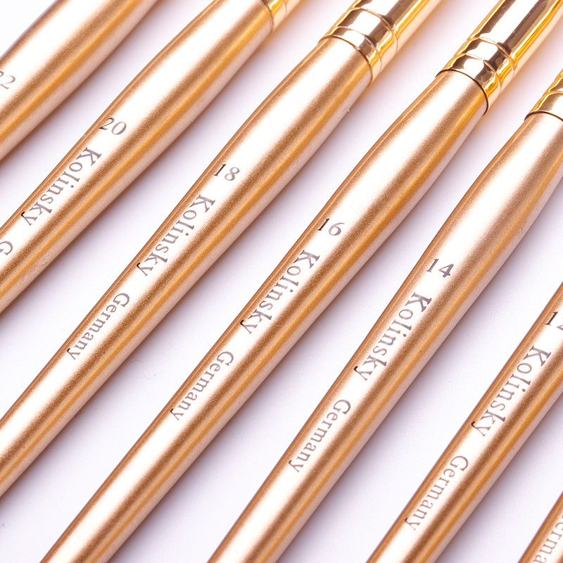 TIANMI Kolinsky Brush Sable Acrilic Perie pentru unghii Extensie unghii Gel UV Instrumente pentru constructii Instrumente pentru incepatori Auriu Noua sosire