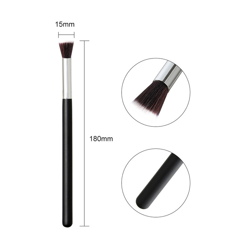2 Dimensiuni Moale Nail Dip Pulbere Perie Perie de scufundare Nail Art DIY Acrilic Curățător Praf Curățare Glitter Remover Instrumente de manichiură