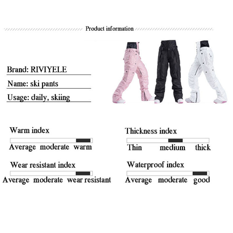 Slidinėjimo kelnės vyrų ir moterų lauko aukštos kokybės vėjui atsparios vandeniui šiltos poros sniego kelnės žieminės slidinėjimo snieglenčių kelnės prekės ženklas