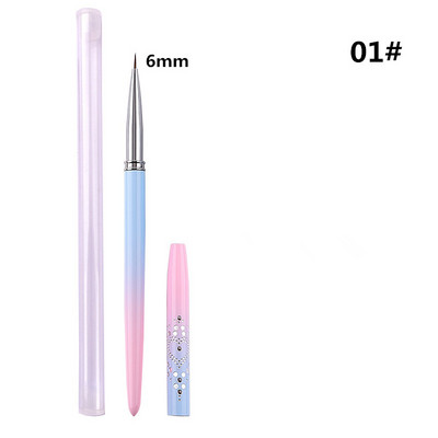 15 stil Nail Art Metal Gradient French Smile Moon Iregular Brush Acrilic Polish UV Gel Extension Tools Manichiura