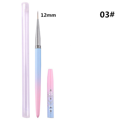 15 stil Nail Art Metal Gradient French Smile Moon Iregular Brush Acrilic Polish UV Gel Extension Tools Manichiura