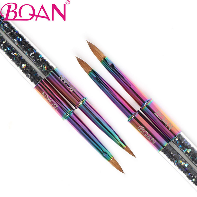 Orbitor Kolinsky Perie acrilice pentru unghii Design de unghii Mărgele de cristal Mâner cu știfturi cu strass Picker Ceară Creion Manichiură Nail Art Tool
