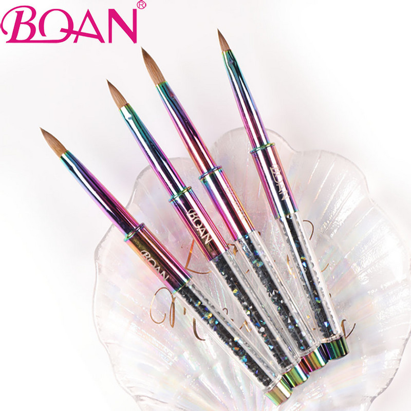 Orbitor Kolinsky Perie acrilice pentru unghii Design de unghii Mărgele de cristal Mâner cu știfturi cu strass Picker Ceară Creion Manichiură Nail Art Tool