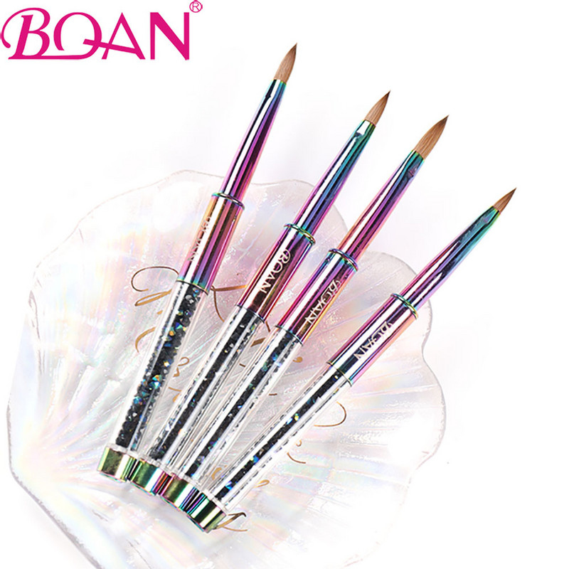 Orbitor Kolinsky Perie acrilice pentru unghii Design de unghii Mărgele de cristal Mâner cu știfturi cu strass Picker Ceară Creion Manichiură Nail Art Tool