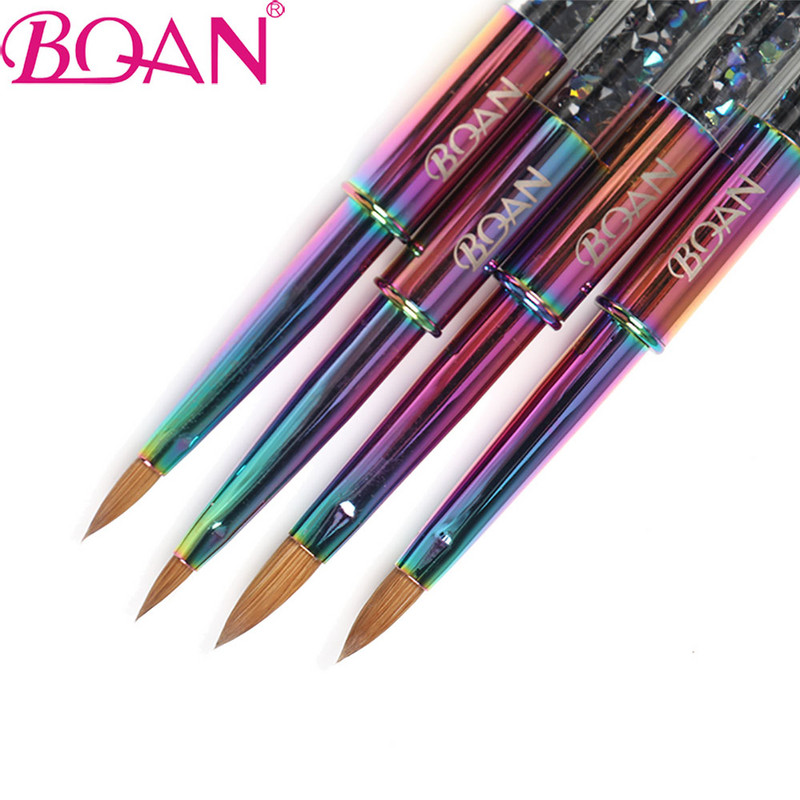 Orbitor Kolinsky Perie acrilice pentru unghii Design de unghii Mărgele de cristal Mâner cu știfturi cu strass Picker Ceară Creion Manichiură Nail Art Tool