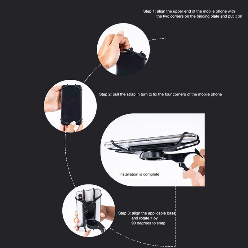 Nárazuvzdorný držiak na telefón na bicykel, držiak na riadidlá MTB bicykla, držiak na telefón pre motocykel, pre počítačovú základňu Garmin/Blackbird/SRAM