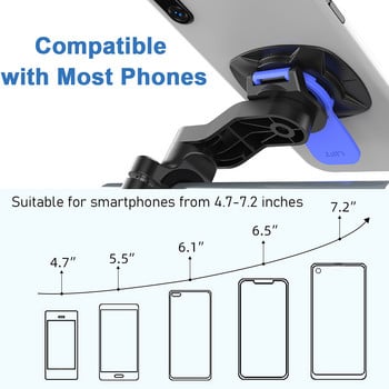 Удароустойчива стойка за държач за телефон за мотоциклет и велосипед Синьо кормило Навигационна опора Монтажна стойка Регулируема навигационна стойка за телефон