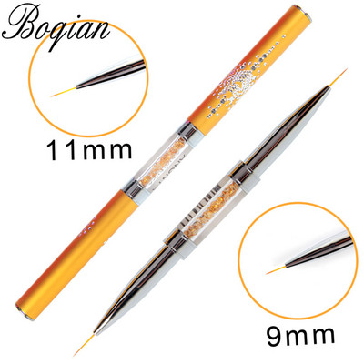 BQAN ovalus šepetėlis su dviguba galvute, rožine krištolo rankena, nagų šepetėlio pamušalu.