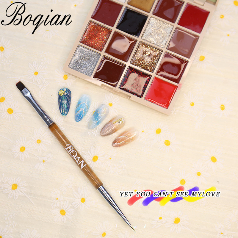 BQAN ovalus šepetėlis su dviguba galvute, rožine krištolo rankena, nagų šepetėlio pamušalu.