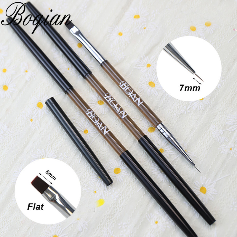 BQAN ovalus šepetėlis su dviguba galvute, rožine krištolo rankena, nagų šepetėlio pamušalu.