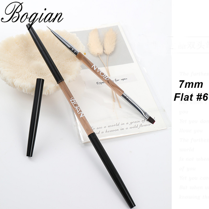 BQAN ovalus šepetėlis su dviguba galvute, rožine krištolo rankena, nagų šepetėlio pamušalu.