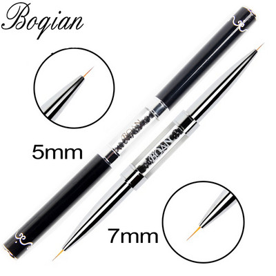 BQAN Rose Gold Dvigubos galvutės piešimo nagų šepetėlis Liner Brush Piešimo rašiklis Gel Brush Crystal Nail Art Brush Manikiūras