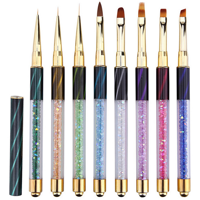 Gelinis nagų šepetėlis Akrilinis nagų dailės teptukas Tapyba Skulptūra Pull Line Pinceau Nail Art