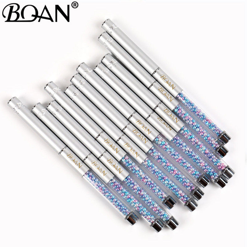 BQAN Nails UV gelio šepetėlis Nail Art Liner Painting Gradient Brush Spalvotas Peatl Rankenos Lineris Piešimo rašiklio teptukas