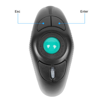 Ψηφιακό ασύρματο ποντίκι Trackball Εργονομικής σχεδίασης Δάχτυλο 2,4 GHz με χρήση οπτικών ποντικιών χειρός Track Ball Mause για υπολογιστή Android TV