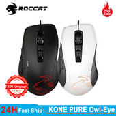 ROCCAT Kone Pure Owl-Eye 12000 dpi optikai érzékelős RGB játékegér, fekete