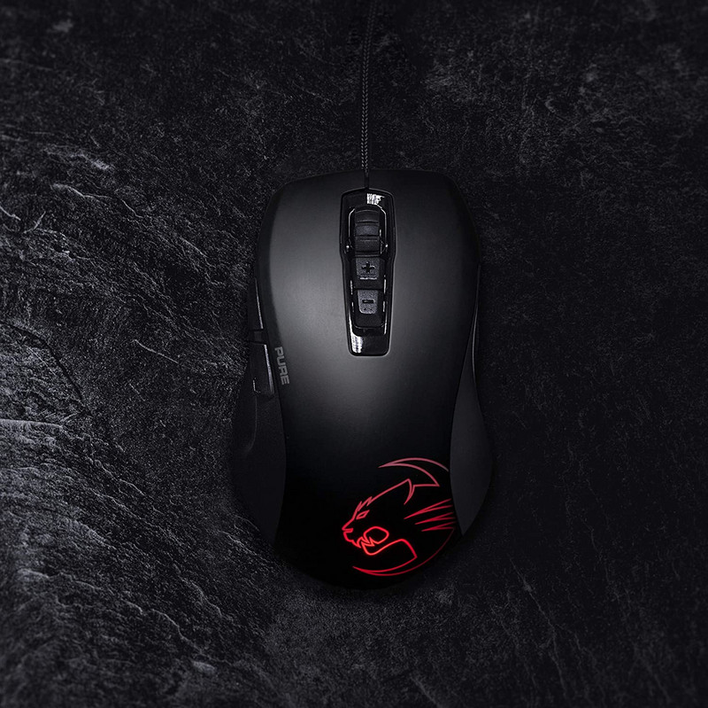 ROCCAT Kone Pure Owl-Eye 12000 dpi optikai érzékelős RGB játékegér, fekete