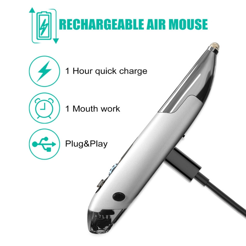 Mouse fără fir USB reîncărcabil cu mâna dreaptă și stângă 1200 DPI 2.4G cu adaptor micro USB tip C Funcție stilou tactil pentru computer laptop