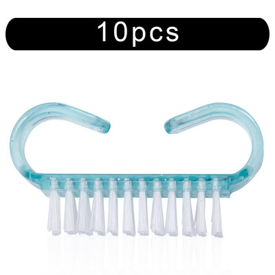 10/50/100 vnt Naujas nagų akrilo šepetėlio valymas Pašalinti dulkes Šepetys Nagų pedikiūras Plastikinis gelis manikiūro šepetėliai Rankenos šveitimo įrankis