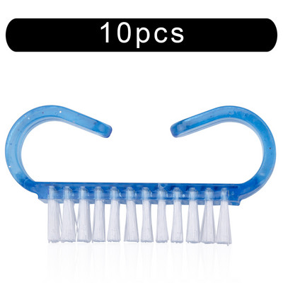 10/50/100 vnt Naujas nagų akrilo šepetėlio valymas Pašalinti dulkes Šepetys Nagų pedikiūras Plastikinis gelis manikiūro šepetėliai Rankenos šveitimo įrankis