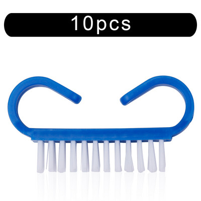 10/50/100 vnt Naujas nagų akrilo šepetėlio valymas Pašalinti dulkes Šepetys Nagų pedikiūras Plastikinis gelis manikiūro šepetėliai Rankenos šveitimo įrankis