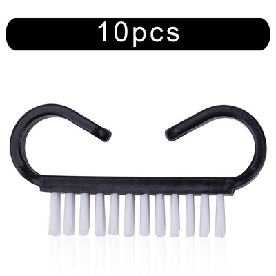 10/50/100 vnt Naujas nagų akrilo šepetėlio valymas Pašalinti dulkes Šepetys Nagų pedikiūras Plastikinis gelis manikiūro šepetėliai Rankenos šveitimo įrankis