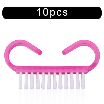 10/50/100 vnt Naujas nagų akrilo šepetėlio valymas Pašalinti dulkes Šepetys Nagų pedikiūras Plastikinis gelis manikiūro šepetėliai Rankenos šveitimo įrankis