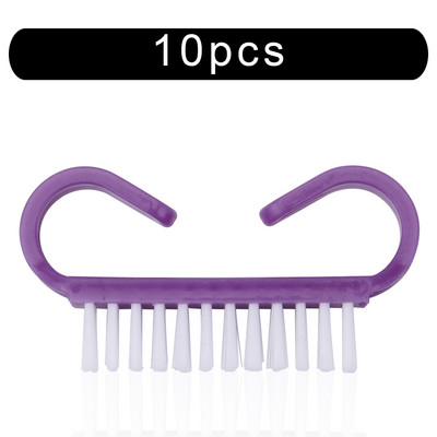 10/50/100 vnt Naujas nagų akrilo šepetėlio valymas Pašalinti dulkes Šepetys Nagų pedikiūras Plastikinis gelis manikiūro šepetėliai Rankenos šveitimo įrankis