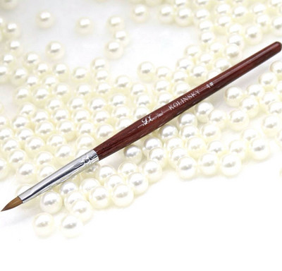 100% grynas Kolinsky akrilinis ovalus nagų šepetėlis skystos pudros nagų dailės šepetėlis Pasirinkite dydį