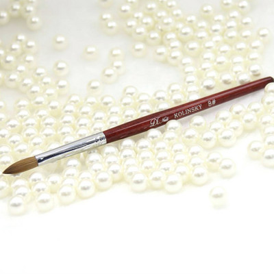 100% grynas Kolinsky akrilinis ovalus nagų šepetėlis skystos pudros nagų dailės šepetėlis Pasirinkite dydį