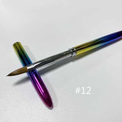 100% grynas Kolinsky akrilinis ovalus nagų šepetėlis skystos pudros nagų dailės šepetėlis Pasirinkite dydį