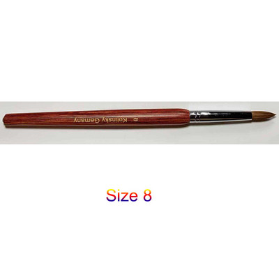 100% grynas Kolinsky akrilinis ovalus nagų šepetėlis skystos pudros nagų dailės šepetėlis Pasirinkite dydį