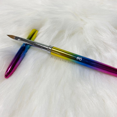 100% grynas Kolinsky akrilinis ovalus nagų šepetėlis skystos pudros nagų dailės šepetėlis Pasirinkite dydį