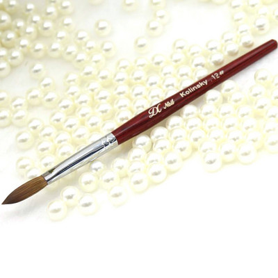 100% grynas Kolinsky akrilinis ovalus nagų šepetėlis skystos pudros nagų dailės šepetėlis Pasirinkite dydį