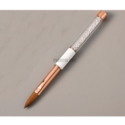 100% grynas Kolinsky akrilinis ovalus nagų šepetėlis skystos pudros nagų dailės šepetėlis Pasirinkite dydį