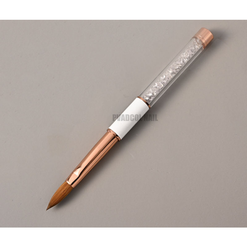 100% grynas Kolinsky akrilinis ovalus nagų šepetėlis skystos pudros nagų dailės šepetėlis Pasirinkite dydį