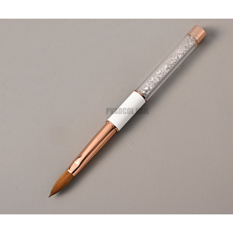 100% grynas Kolinsky akrilinis ovalus nagų šepetėlis skystos pudros nagų dailės šepetėlis Pasirinkite dydį