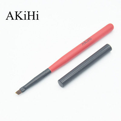 AKiHi Diagonal Flat Brushes Nail UV Gel Arts Manicure Pen s metalnom kapicom 3D dizajn