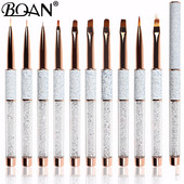 BQAN marmurinio rožinio aukso nagų dailės šepetėlis deimantinis gradiento nagų šepetėlis, dažymo linijos teptukai krištolo akrilo plonas įdėklas piešimo rašiklis