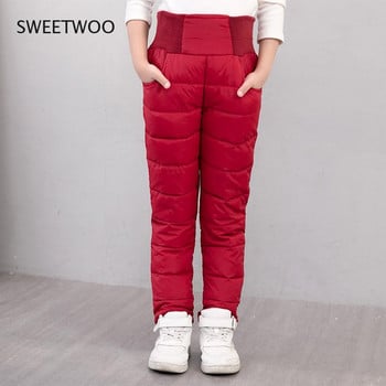 Χειμερινό παντελόνι για κορίτσι με βαμβακερό χοντρό και ζεστό παντελόνι αδιάβροχο παντελόνι σκι 10 ετών ελαστικό ψηλόμεσο βρεφικό παντελόνι για παιδιά