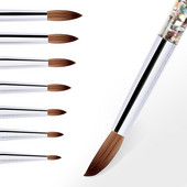 7 dimensiuni din nailon, gel UV, căptușeală, pix, perie de desen acrilic, pentru unghii, mâner cu sclipici lichid, instrument pentru arta unghiilor, vopsea pentru manichiură
