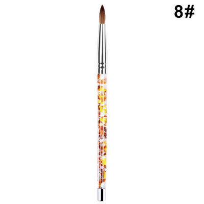 7 dimensiuni din nailon, gel UV, căptușeală, pix, perie de desen acrilic, pentru unghii, mâner cu sclipici lichid, instrument pentru arta unghiilor, vopsea pentru manichiură