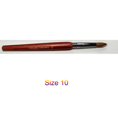 Perie de unghii acrilice Kolinsky Sable pentru manichiură cu gel UV, mâner plat din lemn, perii pentru constructor, stilou cu sclipici lichid, unelte pentru unghii