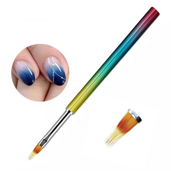 1p четка за нокти Nail Art Painting Pen Brush UV Gel Polish Gradient Rhinestone Crystal Acrylic Nail Drawing Pen nail Ombre