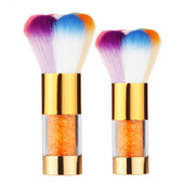 1 db Új Színes Nail Dust Clean Brush Nail Art Manikűr Pedikűr Soft Remove Dust Akril Clean Brush Körömápoló eszközök